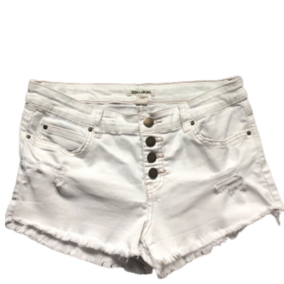 Billabong Buttoned Up White Jean Shorts - Picture 6 of 12